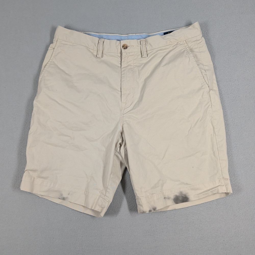 Polo Ralph Lauren Chino Shorts Mens 34 Beige Stretch‎ Classic Fit Cotton